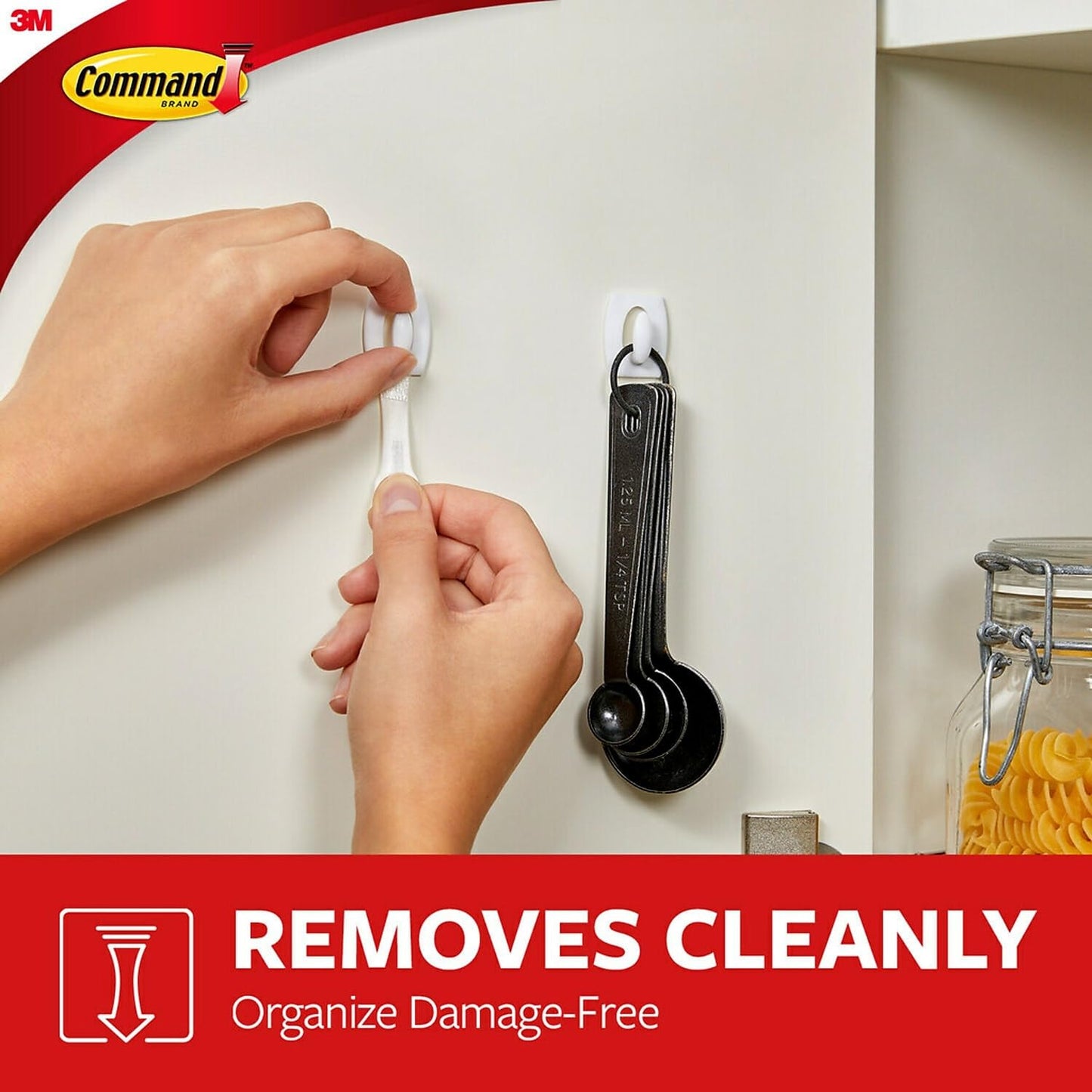 Command Mini Clear Hooks with Clear Strips for Hanging