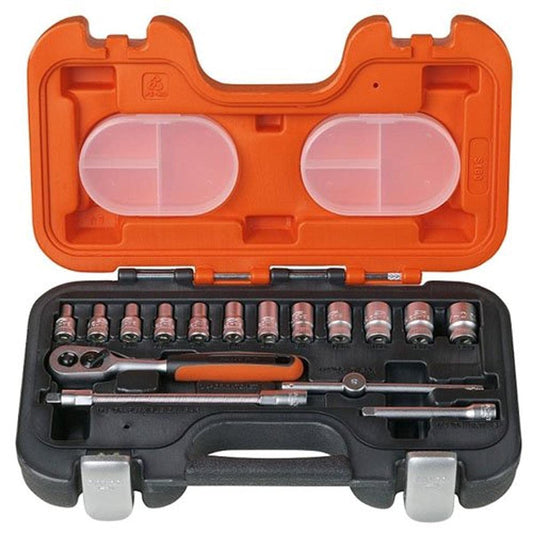 Bahco S160 S160 Socket Set 16-Piece 1/4-Inch Drive