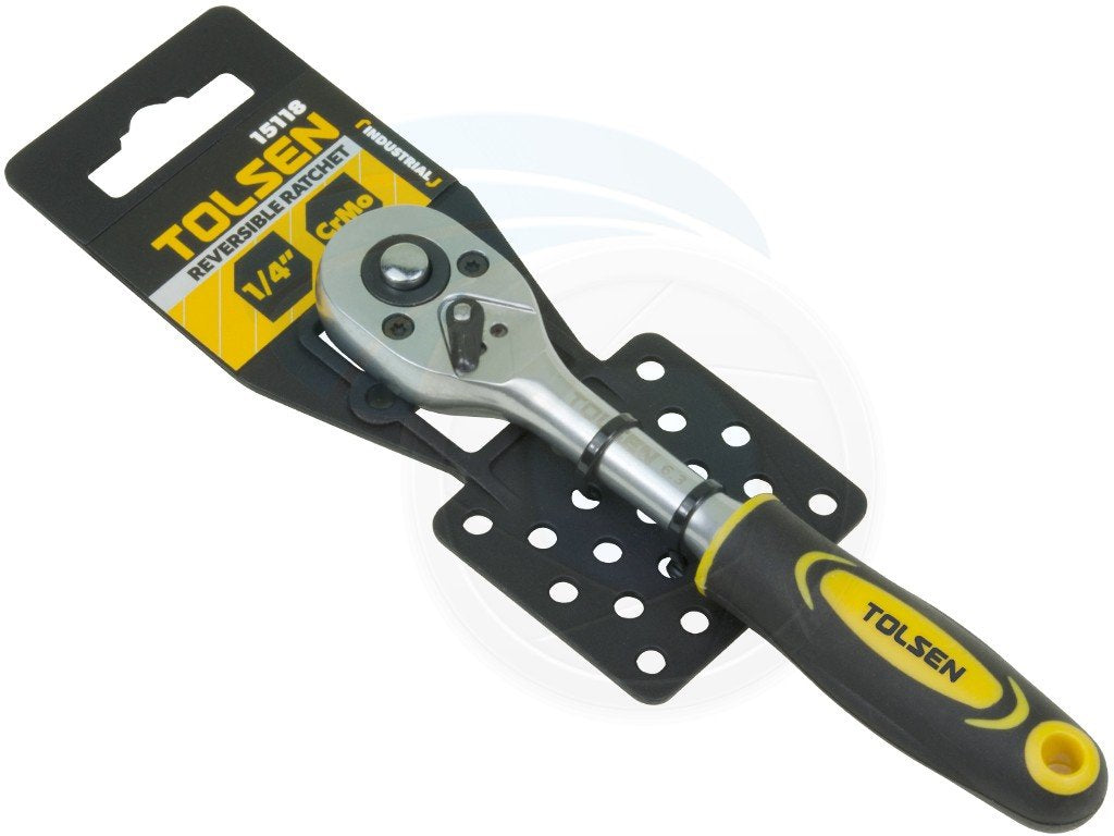 Tolsen Quick Release Reversible Socket Ratchet Wrench 1/4 Square Drive