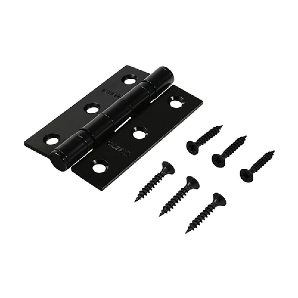 TIMCO Twin Ball Bearing Hinges Steel Black - 76 x 51