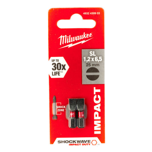 Milwaukee SL1.2x6.5 screw bit 25mm