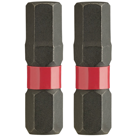 Milwaukee S/bit shw hex bit 6mm x 25mm 2pc